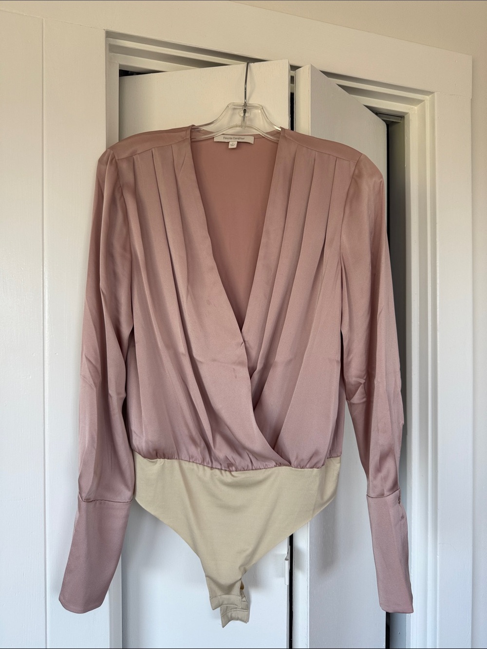 Favorite Daughter Mauve Date Blouse Long-Sleeve Bodysuit